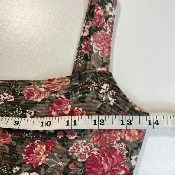 Brandy Melville John Galt Rare Floral Print Cage Back Dress - Picture 5 of 9